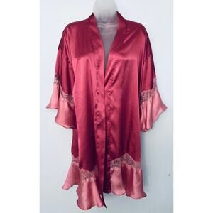 Victoria's Secret Robe XS/S Pink With Lace